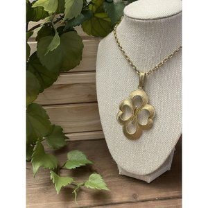 Vintage Lisner Necklace - RARE Unsigned - Large Pendant On Long 24” Chain